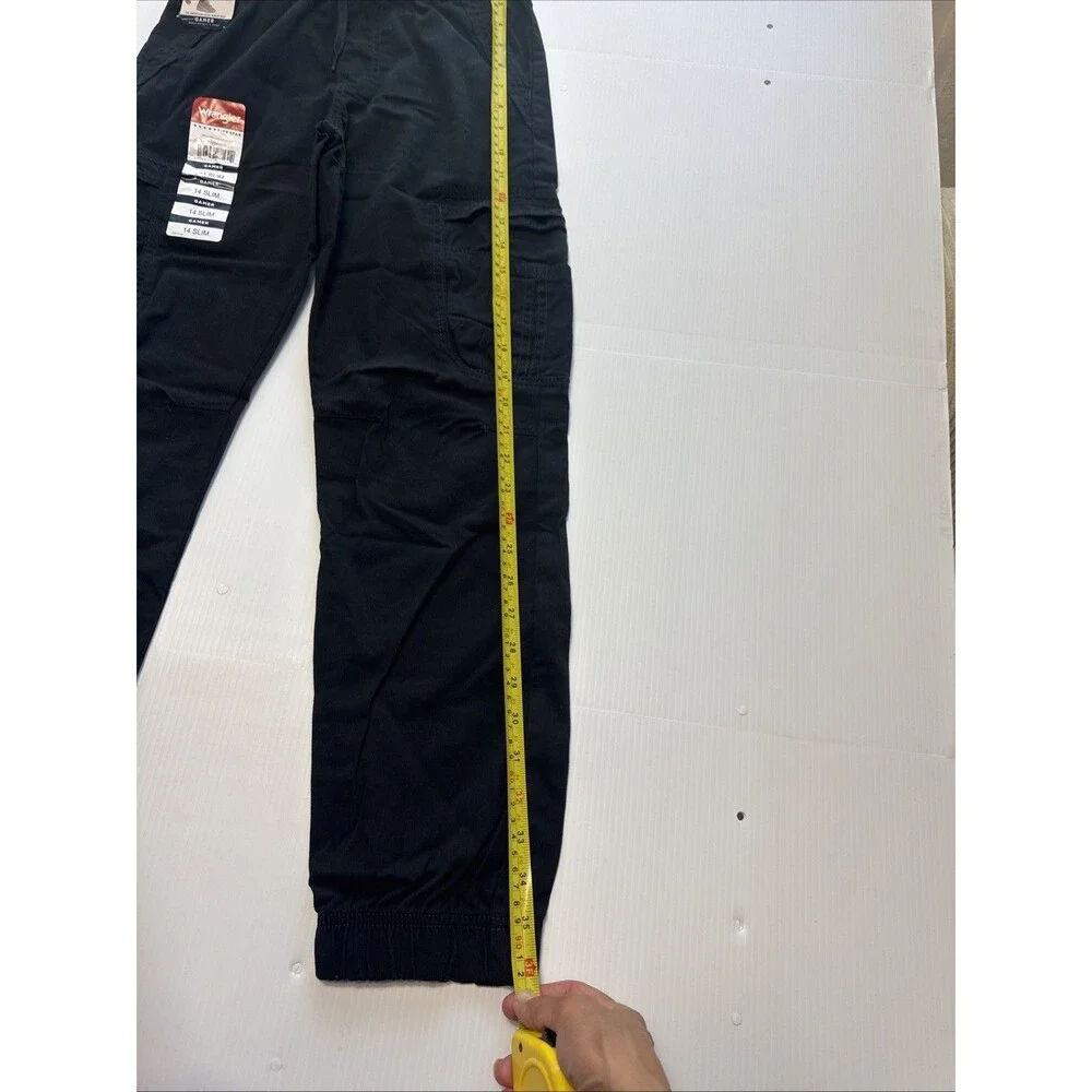Wrangler Boys Five Star Gamer Cargo Jogger Pants Black NWT Size 14 Slim